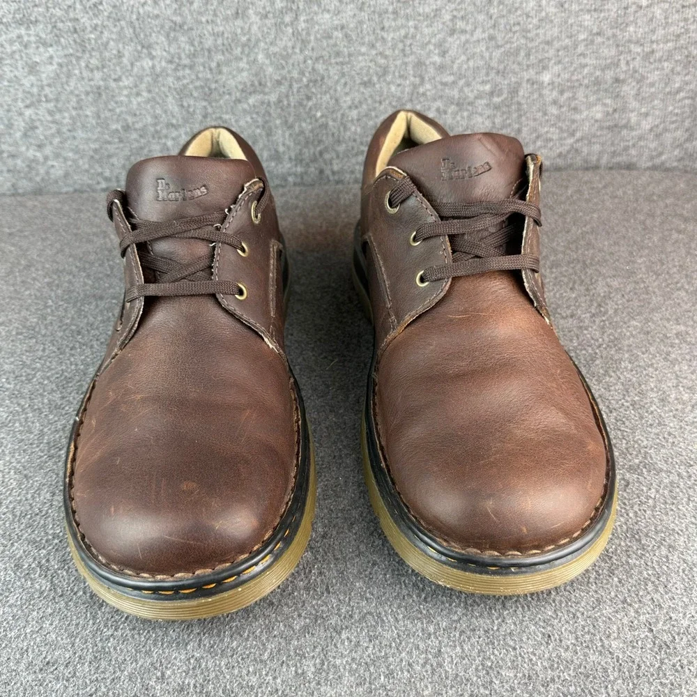 Dr. Martens Mens 12 Brown Leather‎ Oxford Shoes Lace Up Low Top Casual
